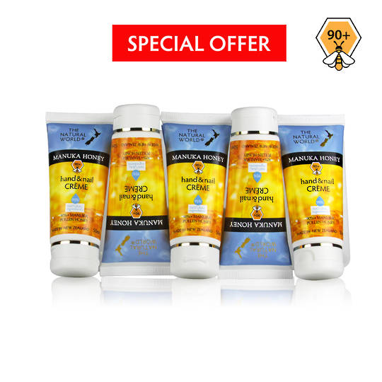 The Natural World Manuka Honey Hand & Nail Creme - 5 Pack